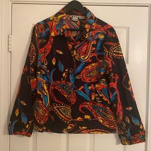 Take Two Clothing Co. Colorful Paisley Button-Up Jacket. Long Sleeve. Women’s. L